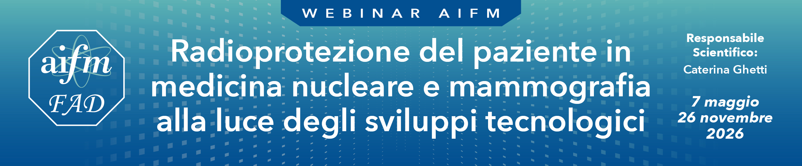 CORSO AIFM RADIOPROTEZIONE DEL PAZIENTE 2026