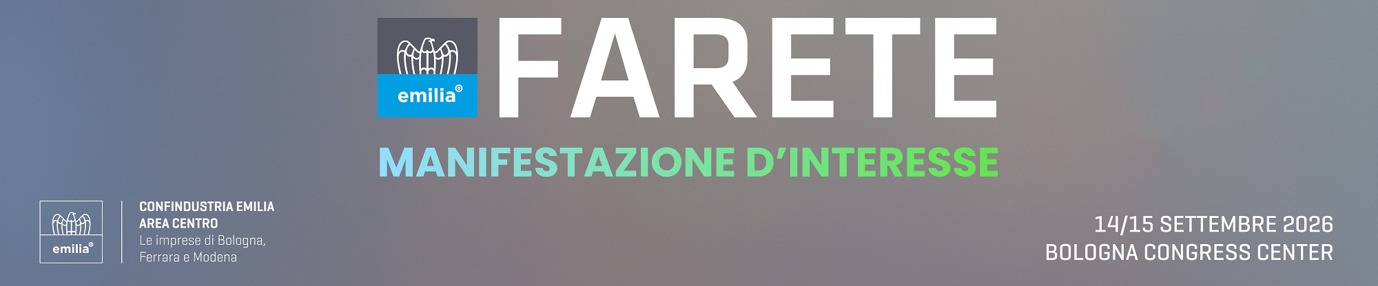 FARETE 2026 - Manifestazione d'interesse