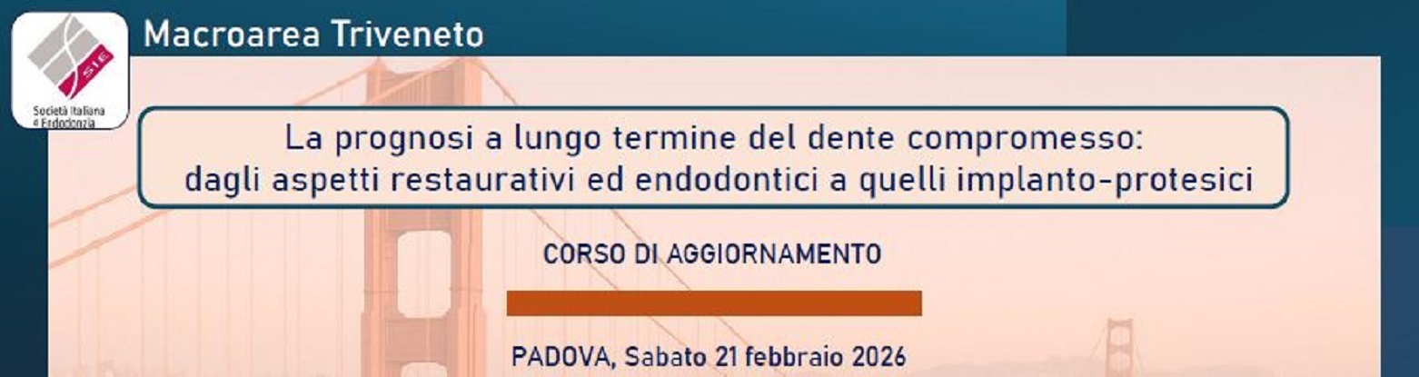 La prognosi a lungo termine del dente compromesso:dagli aspetti restaurativi ed endodontici a quelli implanto-protesici - Padova 21/02/2026 cod 2641M