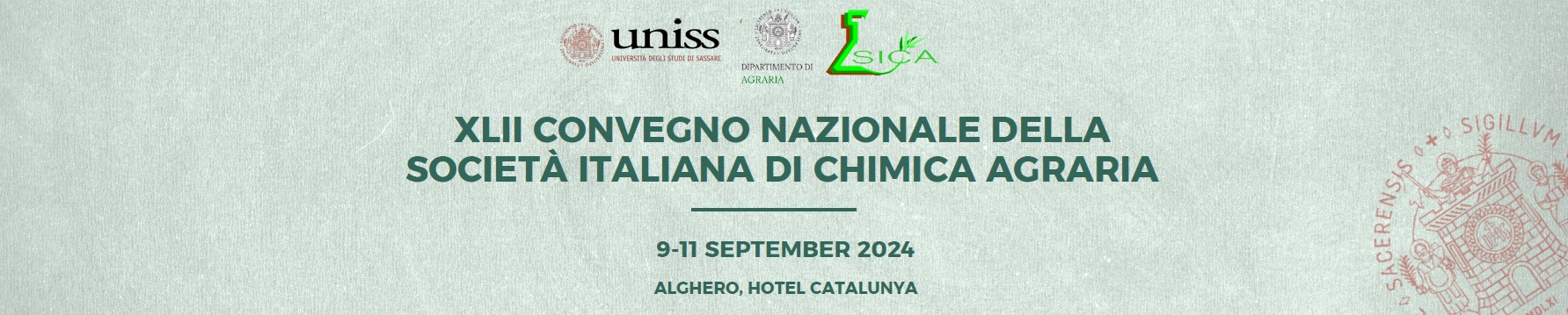 XLII CONVEGNO NAZIONALE DELLA SOCIETÀ ITALIANA DI CHIMICA AGRARIA