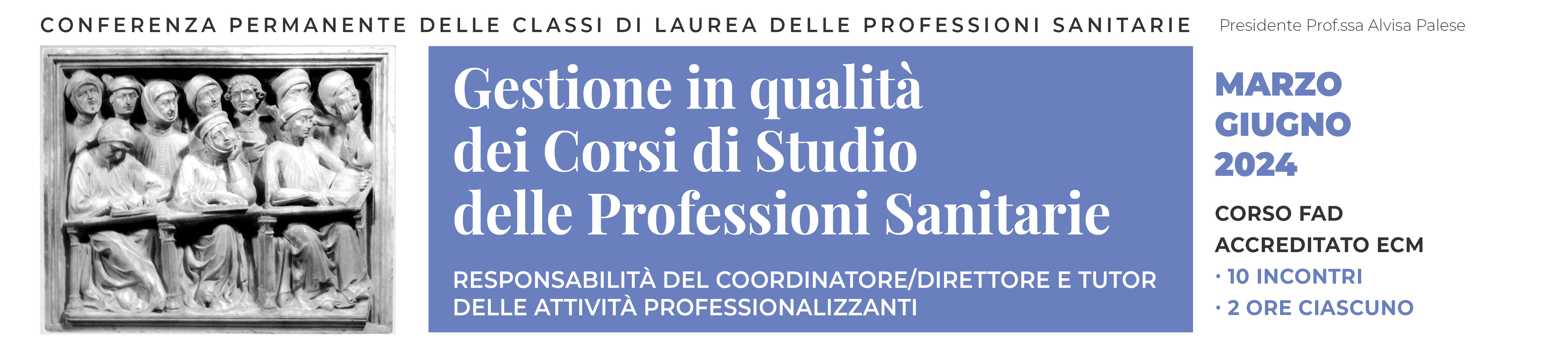 Corso FAD "Gestione in qualità dei Corsi di Studio delle Professioni Sanitarie"